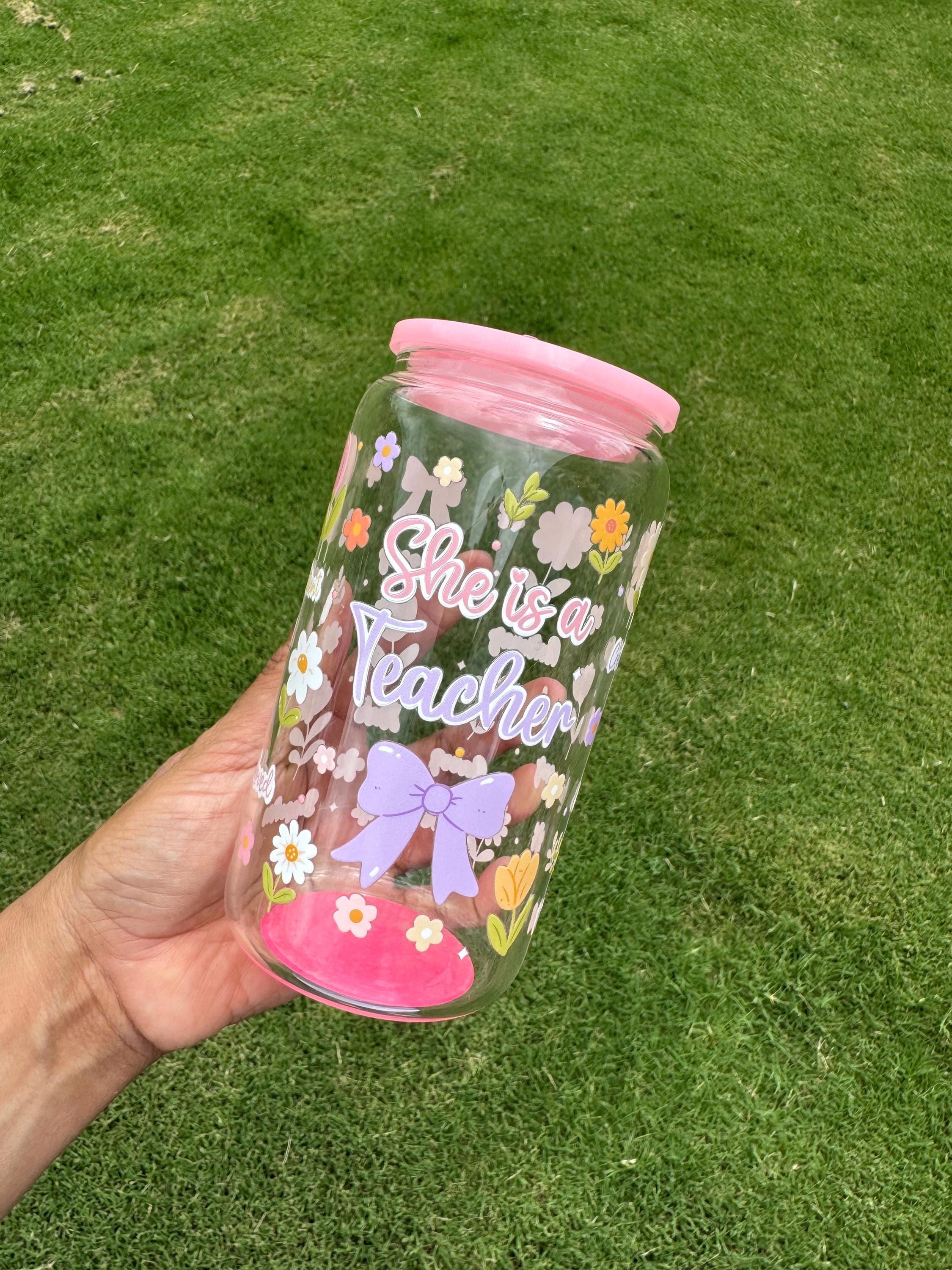 Teacher glass cup