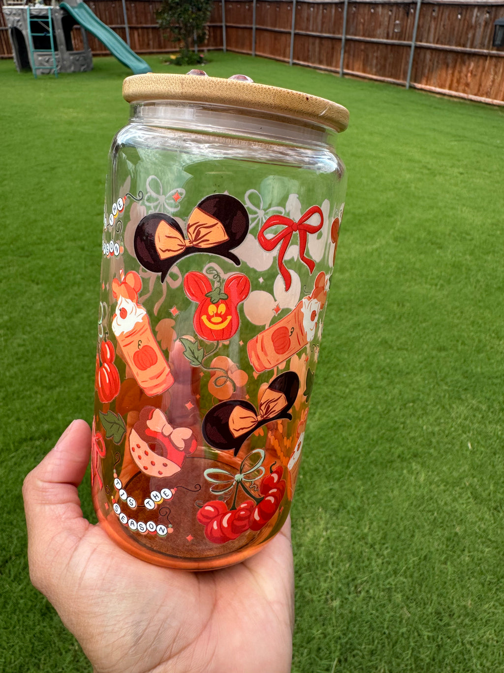 Autumn fall season Minnie cup