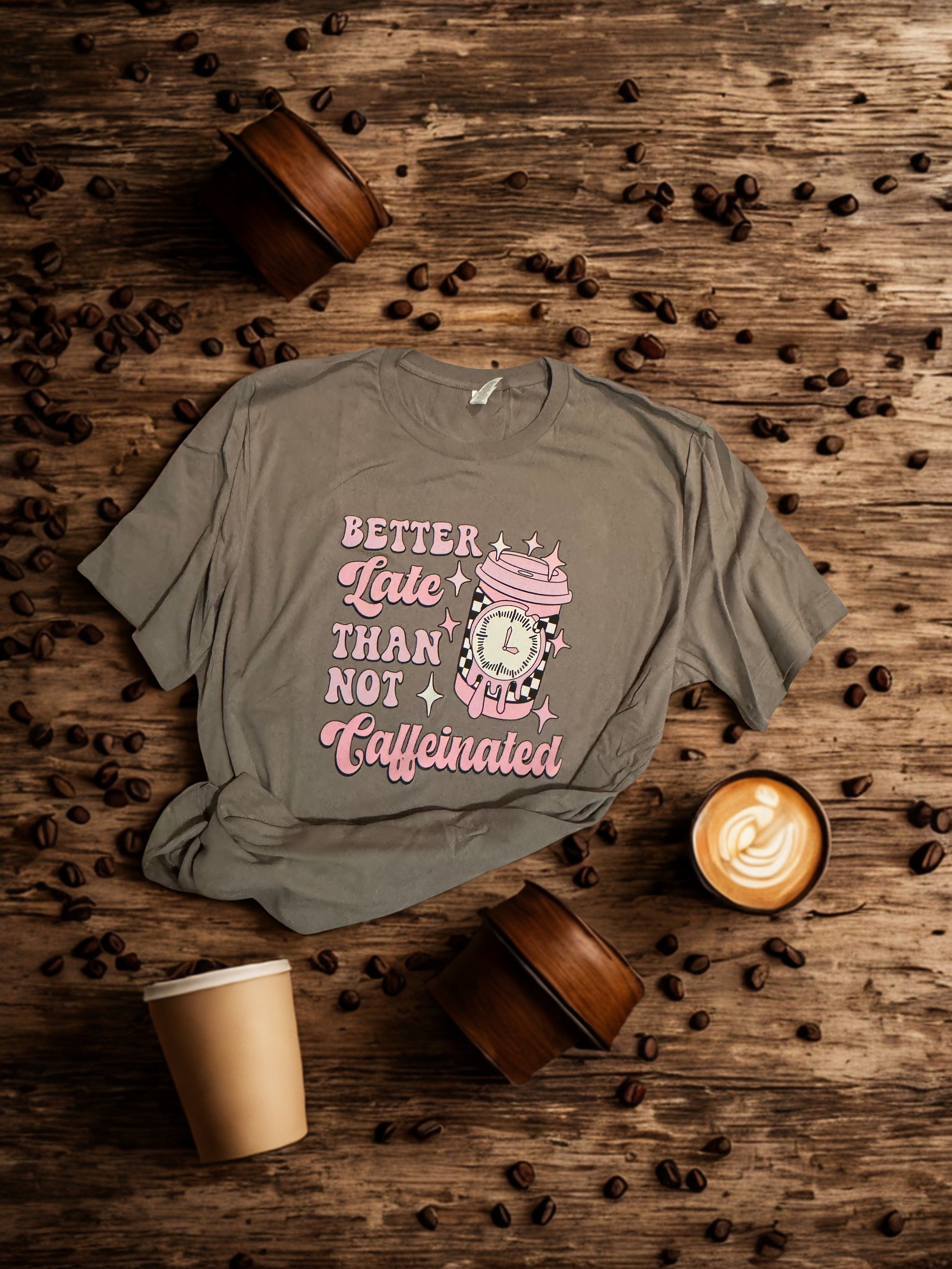 Netter late than not caffeinated Large Tshirt