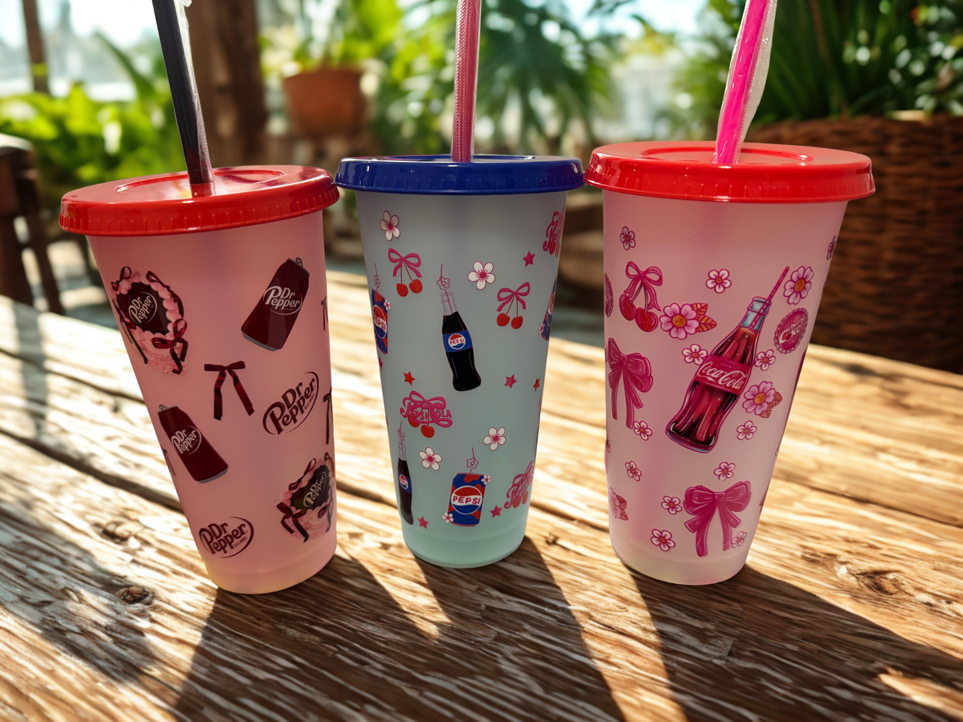 Soda reusable cups coke Pepsi Dr Pepper
