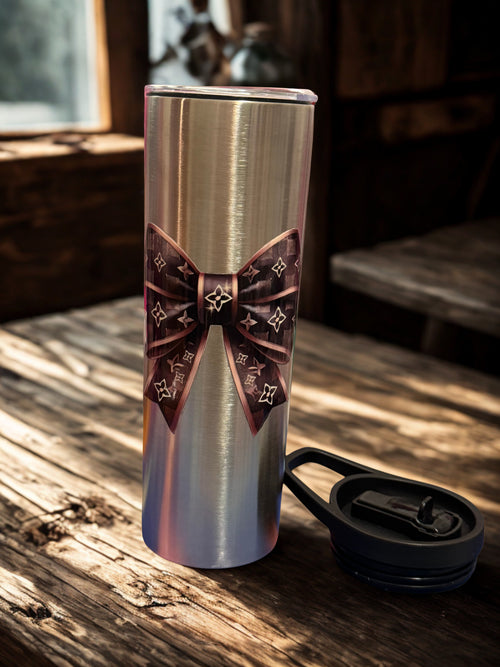 LV Brown bow 20 oz tumbler