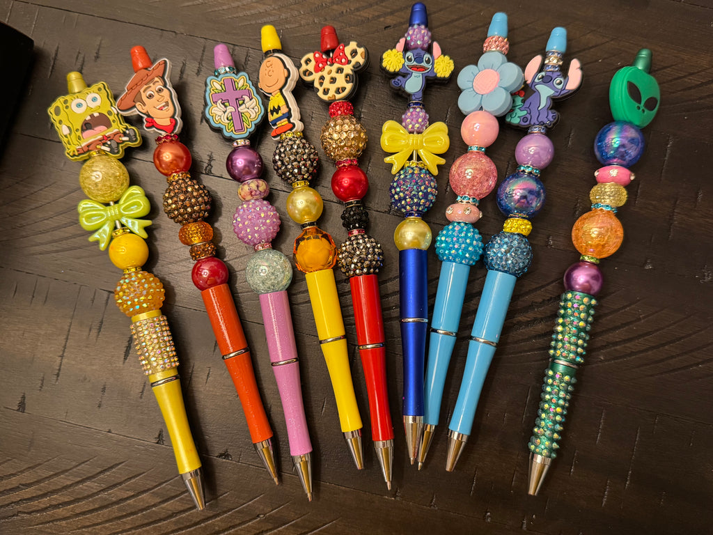 Fancy bead expanded long pens