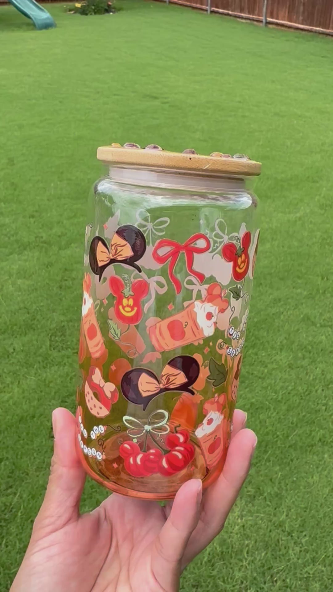 Autumn fall season Minnie cup